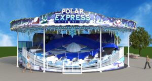 Great Yarmouth Pleasure Beach: Polar Express Ride with 20 Cars and a ‘kiss Cover’
