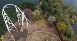 Drone Footage on the UK’s Tallest and Fastest Coaster Coming in 2024 at Thorpe Park