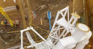 Thorpe Park: Aerial Pictures of Hyperia’s Construction Hyperia Arial Construction at Thorpe Park