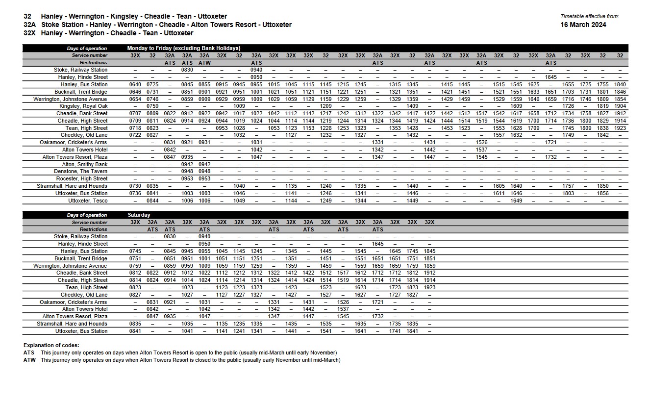 Plan Your Trip to Alton Towers with D&G Bus Timetables 2024