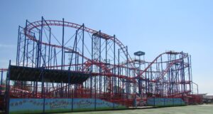 Brean Theme Park Closed on 24 June Due to Extreme Heat Bulldog Coaster at Brean Theme Park