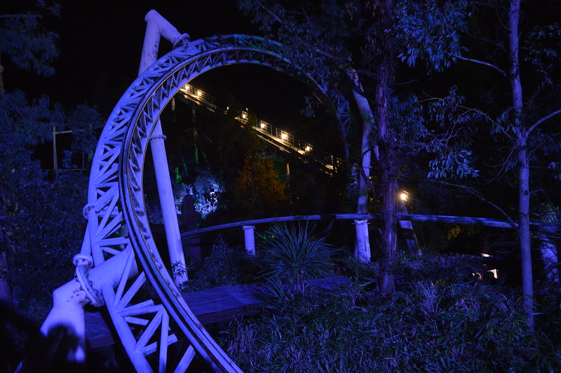 Colossus at Thorpe Park in the Dark