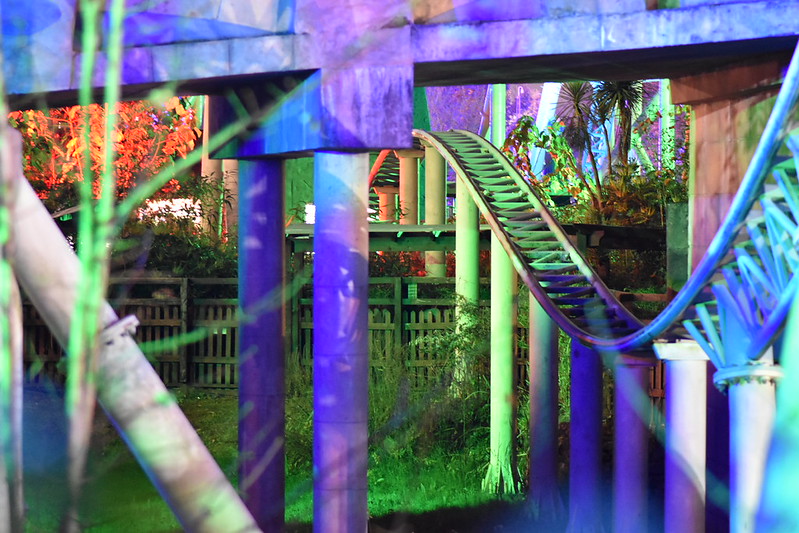 Colossus at Thorpe Park in the Dark