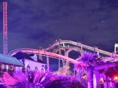 Night Photography: 10 Captivating Images of Nemesis Inferno at Thorpe Park After Sunset