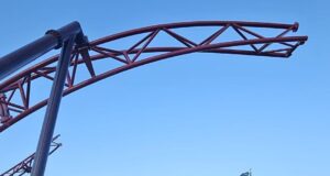 The First Supports and Pieces of Track for Drakon, Paultons Park NEW Rollercoaster.