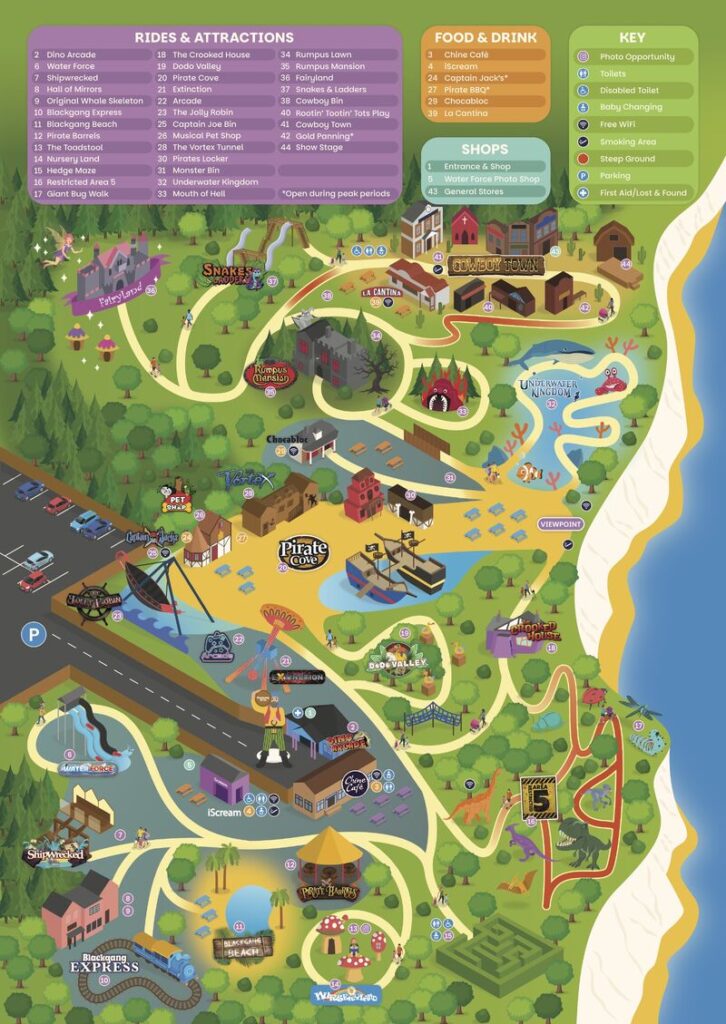 Blackgang Chine Park Map 2026