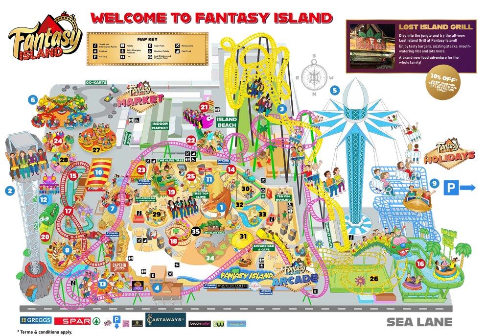 Fantasy Island Park 2026 Map