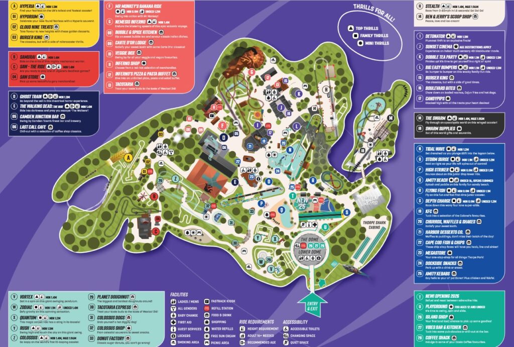 Thorpe Park Map 2026
