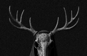 Book Blackout: Ritual Now – London Dungeon’s Limited-Time Horror Event Dark hooded figure wearing a deer skull mask with large antlers against a black background.