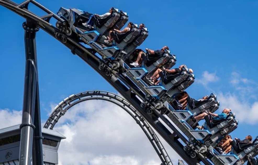 Jurassic World VelociCoaster located at Universal Island of Adventure