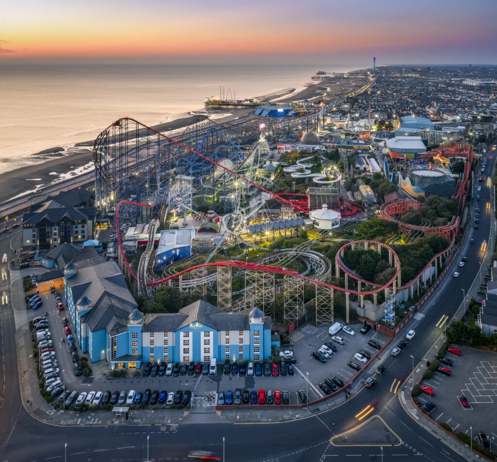 Overview of Blackpool Pleasure Beach