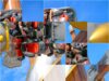 UK Theme Park Spy Launches Free Online Games Hub for Theme Park Fans People riding a roller coaster, seated in a red car with safety bars, screaming and holding on as the train twists against a bright blue sky.