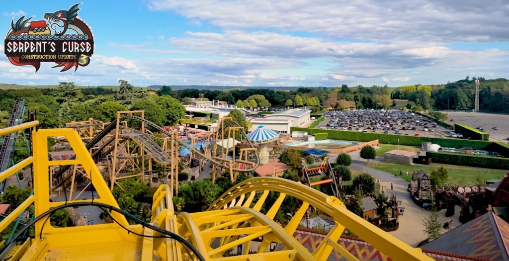 Serpent’s Curse Construction Update New Photos From the Top of the Lift Hill